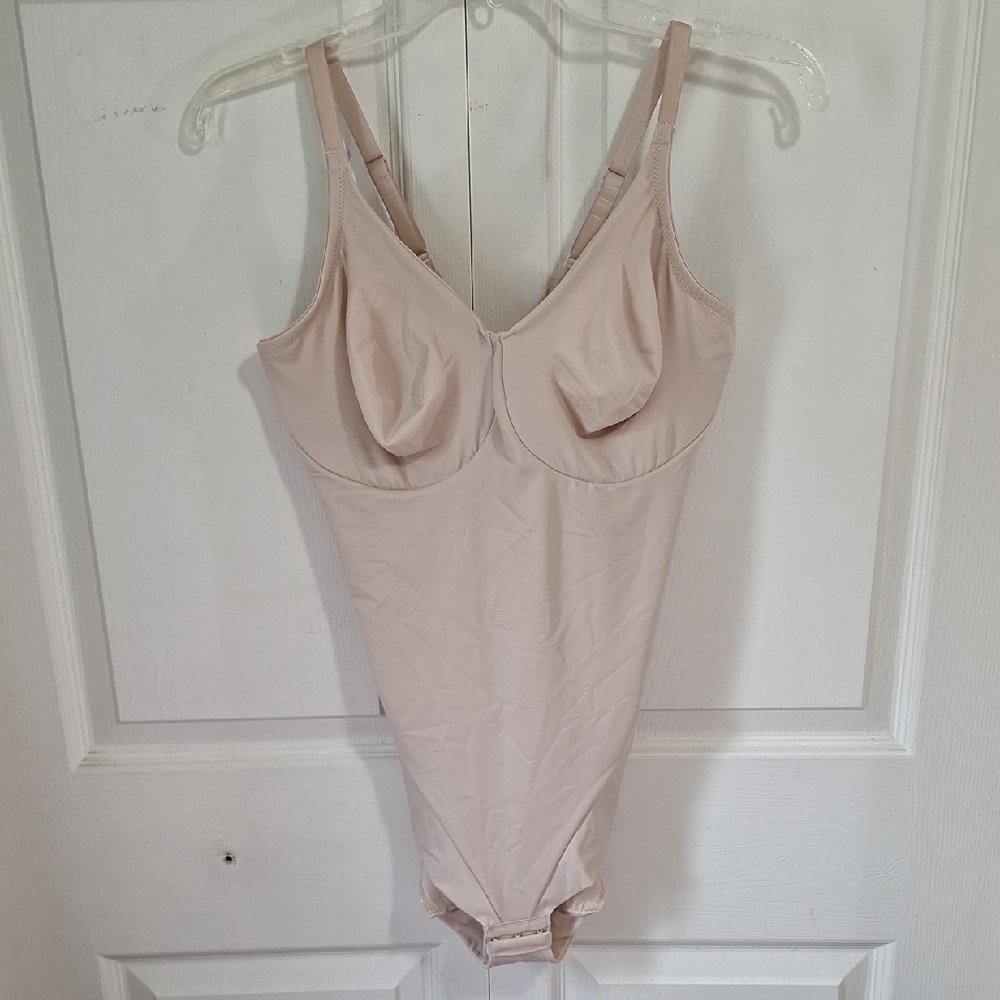 Miraclesuit Tan Comfort Leg Shapewear Bodysuit-Molded Underwire Cups-40C